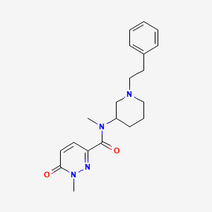 molecular formula C20H26N4O2 B3806008 N,1-dimethyl-6-oxo-N-[1-(2-phenylethyl)piperidin-3-yl]pyridazine-3-carboxamide 