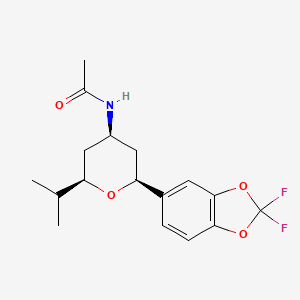 molecular formula C17H21F2NO4 B3806242 N-[(2S,4R,6R)-2-(2,2-difluoro-1,3-benzodioxol-5-yl)-6-propan-2-yloxan-4-yl]acetamide 