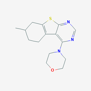 molecular formula C15H19N3OS B380663 4-(7-Methyl-5,6,7,8-tetrahydro-[1]benzothiolo[2,3-d]pyrimidin-4-yl)morpholine CAS No. 314260-77-0