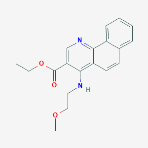 molecular formula C19H20N2O3 B380704 Ethyl 4-[(2-methoxyethyl)amino]benzo[h]quinoline-3-carboxylate 