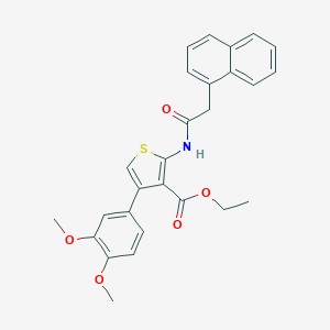 molecular formula C27H25NO5S B380716 Ethyl 4-(3,4-dimethoxyphenyl)-2-[(1-naphthylacetyl)amino]-3-thiophenecarboxylate 
