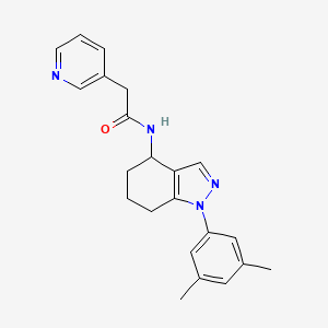 molecular formula C22H24N4O B3807190 N-[1-(3,5-dimethylphenyl)-4,5,6,7-tetrahydroindazol-4-yl]-2-pyridin-3-ylacetamide 