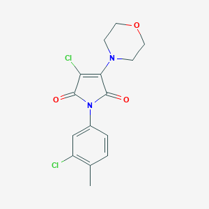 molecular formula C15H14Cl2N2O3 B380757 3-chloro-1-(3-chloro-4-methylphenyl)-4-(4-morpholinyl)-1H-pyrrole-2,5-dione 