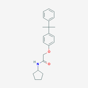 molecular formula C22H27NO2 B380777 N-cyclopentyl-2-[4-(2-phenylpropan-2-yl)phenoxy]acetamide 