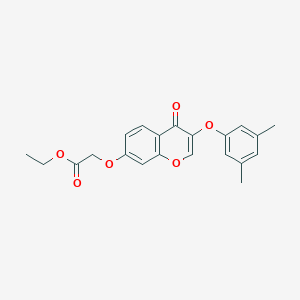 molecular formula C21H20O6 B380782 ethyl 2-{[3-(3,5-dimethylphenoxy)-4-oxo-4H-chromen-7-yl]oxy}acetate 