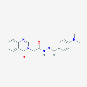 molecular formula C19H19N5O2 B380804 N'-[4-(dimethylamino)benzylidene]-2-(4-oxo-3(4H)-quinazolinyl)acetohydrazide 