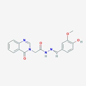 N'-(4-hydroxy-3-methoxybenzylidene)-2-(4-oxo-3(4H)-quinazolinyl)acetohydrazide
