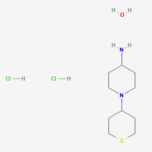 molecular formula C10H24Cl2N2OS B3808114 1-(tetrahydro-2H-thiopyran-4-yl)-4-piperidinamine dihydrochloride hydrate 