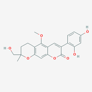 molecular formula C21H20O7 B038082 Licopyranocoumarin CAS No. 121249-16-9
