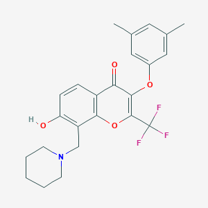 3-(3,5-dimethylphenoxy)-7-hydroxy-8-(1-piperidinylmethyl)-2-(trifluoromethyl)-4H-chromen-4-one