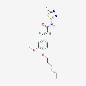 3-[4-(hexyloxy)-3-methoxyphenyl]-N-(5-methyl-1,3,4-thiadiazol-2-yl)acrylamide