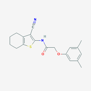 molecular formula C19H20N2O2S B380829 N-(3-cyano-4,5,6,7-tetrahydro-1-benzothiophen-2-yl)-2-(3,5-dimethylphenoxy)acetamide 