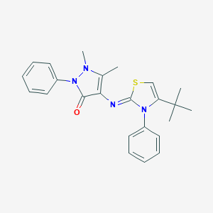 4-[(4-tert-butyl-3-phenyl-1,3-thiazol-2(3H)-ylidene)amino]-1,5-dimethyl-2-phenyl-1,2-dihydro-3H-pyrazol-3-one