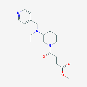 molecular formula C18H27N3O3 B3808366 Methyl 4-[3-[ethyl(pyridin-4-ylmethyl)amino]piperidin-1-yl]-4-oxobutanoate 