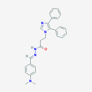 molecular formula C27H27N5O B380864 N'-[4-(dimethylamino)benzylidene]-3-(4,5-diphenyl-1H-imidazol-1-yl)propanohydrazide CAS No. 315248-04-5