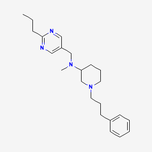 molecular formula C23H34N4 B3808695 N-methyl-1-(3-phenylpropyl)-N-[(2-propylpyrimidin-5-yl)methyl]piperidin-3-amine 