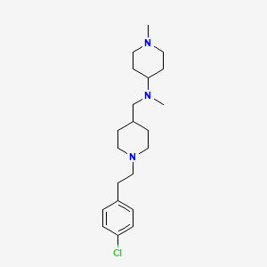 molecular formula C21H34ClN3 B3808699 N-({1-[2-(4-chlorophenyl)ethyl]-4-piperidinyl}methyl)-N,1-dimethyl-4-piperidinamine 