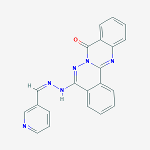 molecular formula C21H14N6O B380871 nicotinaldehyde (8-oxo-8H-phthalazino[1,2-b]quinazolin-5-yl)hydrazone 