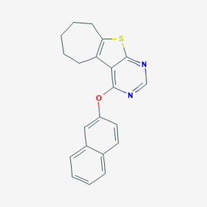 4-(2-Naphthyloxy)-6,7,8,9-tetrahydro-5H-cyclohepta(4,5)thieno(2,3-D)pyrimidine