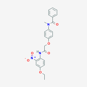 N-[4-(2-{4-ethoxy-2-nitroanilino}-2-oxoethoxy)phenyl]-N-methylbenzamide