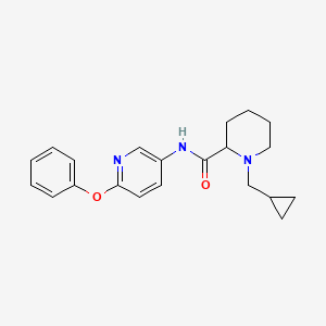 molecular formula C21H25N3O2 B3808888 1-(cyclopropylmethyl)-N-(6-phenoxypyridin-3-yl)piperidine-2-carboxamide 