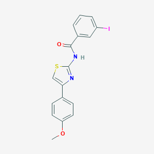 molecular formula C17H13IN2O2S B380889 3-iodo-N-[4-(4-methoxyphenyl)-1,3-thiazol-2-yl]benzamide 