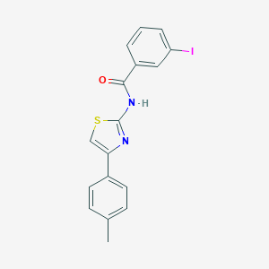 molecular formula C17H13IN2OS B380893 3-iodo-N-[4-(4-methylphenyl)-1,3-thiazol-2-yl]benzamide 