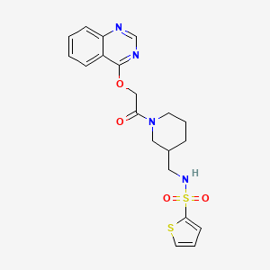 molecular formula C20H22N4O4S2 B3809016 N-[[1-(2-quinazolin-4-yloxyacetyl)piperidin-3-yl]methyl]thiophene-2-sulfonamide 