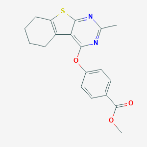 B380952 Methyl 4-[(2-methyl-5,6,7,8-tetrahydro[1]benzothieno[2,3-d]pyrimidin-4-yl)oxy]benzoate CAS No. 152998-71-5