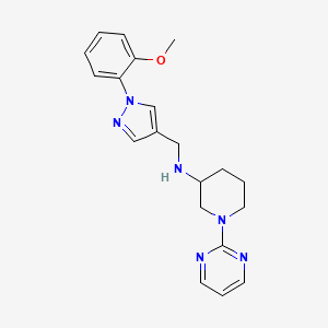 molecular formula C20H24N6O B3809682 N-[[1-(2-methoxyphenyl)pyrazol-4-yl]methyl]-1-pyrimidin-2-ylpiperidin-3-amine 