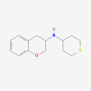 molecular formula C14H19NOS B3809755 N-(thian-4-yl)-3,4-dihydro-2H-chromen-3-amine 