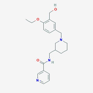 molecular formula C22H29N3O3 B3810026 N-[[1-[[4-ethoxy-3-(hydroxymethyl)phenyl]methyl]piperidin-3-yl]methyl]pyridine-3-carboxamide 