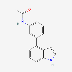 molecular formula C16H14N2O B3810035 N-[3-(1H-indol-4-yl)phenyl]acetamide 