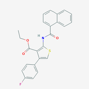 molecular formula C24H18FNO3S B381018 Ethyl 4-(4-fluorophenyl)-2-(1-naphthoylamino)-3-thiophenecarboxylate 