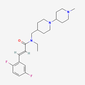 molecular formula C23H33F2N3O B3810286 (2E)-3-(2,5-difluorophenyl)-N-ethyl-N-[(1'-methyl-1,4'-bipiperidin-4-yl)methyl]acrylamide 