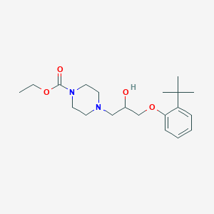 molecular formula C20H32N2O4 B381133 Ethyl 4-[3-(2-tert-butylphenoxy)-2-hydroxypropyl]piperazine-1-carboxylate 
