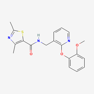 molecular formula C19H19N3O3S B3811364 N-[[2-(2-methoxyphenoxy)pyridin-3-yl]methyl]-2,4-dimethyl-1,3-thiazole-5-carboxamide 