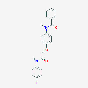 molecular formula C22H19IN2O3 B381148 N-[4-[2-(4-iodoanilino)-2-oxoethoxy]phenyl]-N-methylbenzamide 