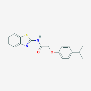 molecular formula C18H18N2O2S B381192 N-benzothiazol-2-yl-2-[4-(methylethyl)phenoxy]acetamide CAS No. 307545-04-6