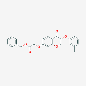 molecular formula C25H20O6 B381231 benzyl {[3-(3-methylphenoxy)-4-oxo-4H-chromen-7-yl]oxy}acetate CAS No. 347366-04-5