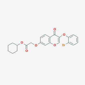 molecular formula C23H21BrO6 B381249 cyclohexyl {[3-(2-bromophenoxy)-4-oxo-4H-chromen-7-yl]oxy}acetate CAS No. 329225-69-6