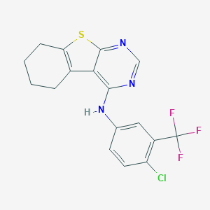molecular formula C17H13ClF3N3S B381262 N-[4-chloro-3-(trifluoromethyl)phenyl]-5,6,7,8-tetrahydro[1]benzothieno[2,3-d]pyrimidin-4-amine CAS No. 315710-52-2