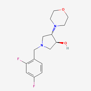 molecular formula C15H20F2N2O2 B3812937 (3S,4S)-1-[(2,4-difluorophenyl)methyl]-4-morpholin-4-ylpyrrolidin-3-ol 