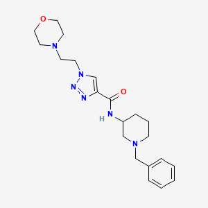 molecular formula C21H30N6O2 B3813822 N-(1-benzylpiperidin-3-yl)-1-(2-morpholin-4-ylethyl)triazole-4-carboxamide 