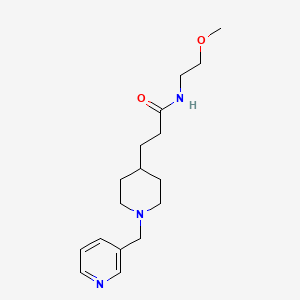 molecular formula C17H27N3O2 B3814418 N-(2-methoxyethyl)-3-[1-(pyridin-3-ylmethyl)piperidin-4-yl]propanamide 