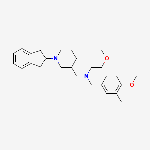 molecular formula C27H38N2O2 B3814743 N-[[1-(2,3-dihydro-1H-inden-2-yl)piperidin-3-yl]methyl]-2-methoxy-N-[(4-methoxy-3-methylphenyl)methyl]ethanamine 