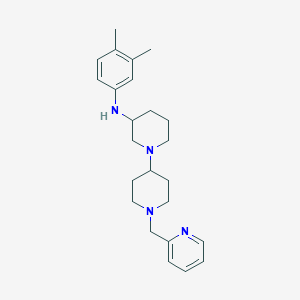 molecular formula C24H34N4 B3814752 N-(3,4-dimethylphenyl)-1-[1-(pyridin-2-ylmethyl)piperidin-4-yl]piperidin-3-amine 