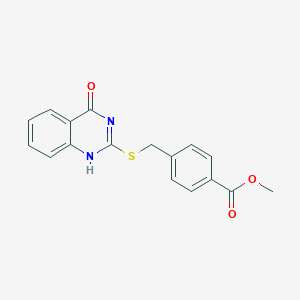 molecular formula C17H14N2O3S B381492 methyl 4-[(4-oxo-1H-quinazolin-2-yl)sulfanylmethyl]benzoate 