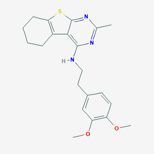 molecular formula C21H25N3O2S B381504 N-[2-(3,4-dimethoxyphenyl)ethyl]-2-methyl-5,6,7,8-tetrahydro-[1]benzothiolo[2,3-d]pyrimidin-4-amine CAS No. 315685-41-7