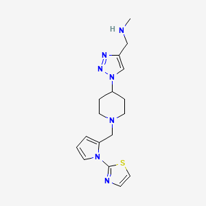 molecular formula C17H23N7S B3815178 N-methyl-1-[1-[1-[[1-(1,3-thiazol-2-yl)pyrrol-2-yl]methyl]piperidin-4-yl]triazol-4-yl]methanamine 